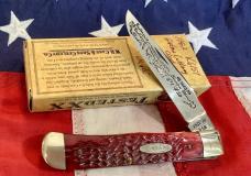 Case xx Gator Club Trapper w/ Red Bone Handles -NOS and Number 17 of 50