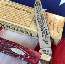 Case xx Gator Club Trapper w/ Red Bone Handles -NOS and Number 17 of 50