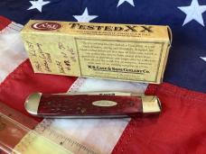 Case xx Gator Club Trapper w/ Red Bone Handles -NOS and Number 17 of 50