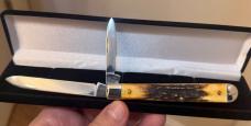 1990 Case XX 52019 SS Stag English Jack Knife Case Collector Club MINT W/Box & COA. 