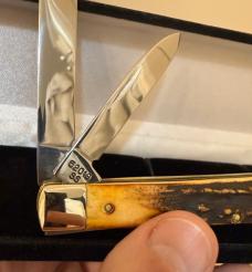 1990 Case XX 52019 SS Stag English Jack Knife Case Collector Club MINT W/Box & COA. 