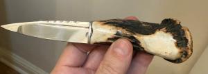 Vintage J. Nowill & Sons Sheffield Sgian Dubh Stag Horn Scottish Dirk Knife
