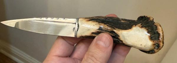 Vintage J. Nowill & Sons Sheffield Sgian Dubh Stag Horn Scottish Dirk Knife