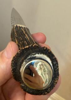 Vintage J. Nowill & Sons Sheffield Sgian Dubh Stag Horn Scottish Dirk Knife