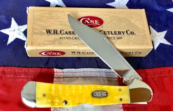 1998 Case xx Copperlock Knife (MDL# Y61549L SS) w/ Bright Yellow Bone Handles -NOS 1998 Case xx Copperlock Knife (MDL# Y61549L SS) w/ Bright Yellow Bone Handles -NOS