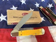 1998 Case xx Copperlock Knife (MDL# Y61549L SS) w/ Bright Yellow Bone Handles -NOS