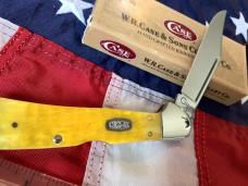 1998 Case xx Copperlock Knife (MDL# Y61549L SS) w/ Bright Yellow Bone Handles -NOS