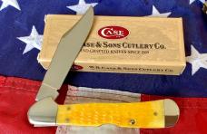 1998 Case xx Copperlock Knife (MDL# Y61549L SS) w/ Bright Yellow Bone Handles -NOS