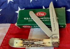 Case xx 2006 Mdl# 5254 SS w/ Great Genuine India Stag Handles -NOS 