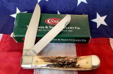 Case xx 2006 Mdl# 5254 SS w/ Great Genuine India Stag Handles -NOS 