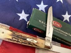 Case xx 2006 Mdl# 5254 SS w/ Great Genuine India Stag Handles -NOS 