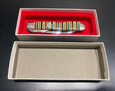 Rare Vintage Winchester U.S.A. Manual Swing-Guard Stiletto, Candy-Stripe Scales