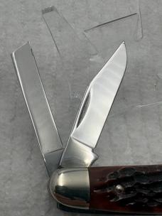 Case XX USA 1974 6 Dot #6380 3 Blade Whittler Pocket Knife (86)