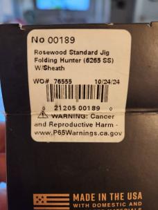 NIB 2024 Case Rosewood Standard Jig Folding Hunter