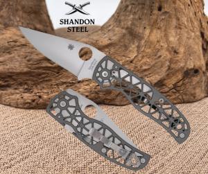 Spyderco Edgerati Folding Knife Satin Plain Edge S30V Blade Aluminum C266ALP