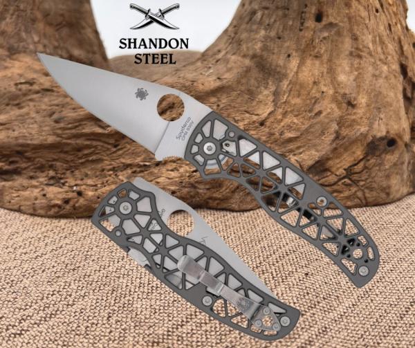Spyderco Edgerati Folding Knife Satin Plain Edge S30V Blade Aluminum C266ALP