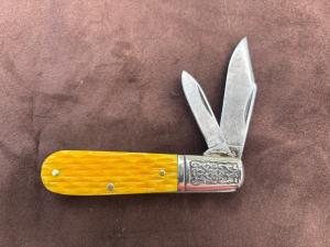 Schrade Model 206 Barlow with Marigold American Standard Bone Handles