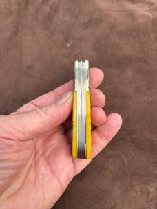 Schrade Model 206 Barlow with Marigold American Standard Bone Handles