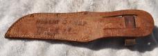 KA-BAR 1930s 8" OAL Little Use Celluloid 2 Piece HandlesOriginal Sheath Thumb Ramp Owner Found!