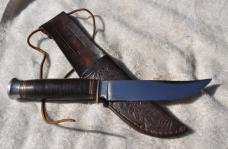 ROMO Rosenbaum & Mogal 9 1/4" OAL Original Sheath Stacked Leather Solingen Germany Spacers