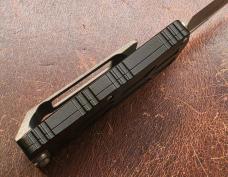 Microtech Exocet II Black Aluminum & Apocalyptic Wharncliffe M390MK 1156-10AP