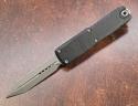 Microtech UTX-85 Gen IV Black Topographic Deep Engraved Apocalyptic 12304TP-10AP