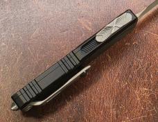 Microtech UTX-85 Gen IV Black Topographic Deep Engraved Apocalyptic 12304TP-10AP