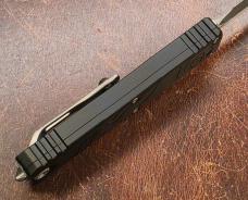 Microtech UTX-85 Gen IV Black Topographic Deep Engraved Apocalyptic 12304TP-10AP