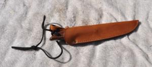 Grohmann DH Russell #1s Stainless Belt Knife Canada Mint Original Sheath Rosewood Handle Lanyard 