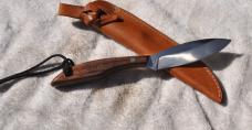 Grohmann DH Russell #1s Stainless Belt Knife Canada Mint Original Sheath Rosewood Handle Lanyard 