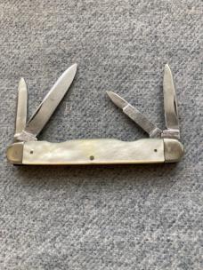 RARE 19th Century SMITH & SON, WESTBOROUGH/HARRISON BROS., 4-Blade, MOP, Senator Pocket Knife