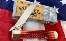 Spectacular 2005 Old Red Case xx Cheetah (Mdl# 6111 1/2 L SS) w Sweet Red Bone Handles in Orig box