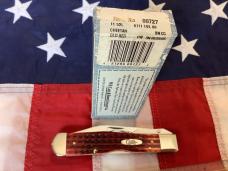 Spectacular 2005 Old Red Case xx Cheetah (Mdl# 6111 1/2 L SS) w Sweet Red Bone Handles in Orig box
