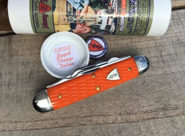 Great Eastern Cutlery 53E323 Journeyman Electrician Knife Jigged Orange Delrin Great Eastern Cutlery 53E323 Journeyman Electrician Knife Jigged Orange Delrin