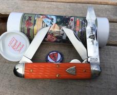 Great Eastern Cutlery 53E323 Journeyman Electrician Knife Jigged Orange Delrin