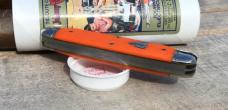 Great Eastern Cutlery 53E323 Journeyman Electrician Knife Jigged Orange Delrin