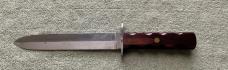 Possible WW II Era Theater Made Double Edged Knife & Sheath