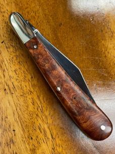 Taylor's Eye Witness Premium Gentlemen's Clip Barlow, Clip/Pen blades with Amboyna Burl Covers