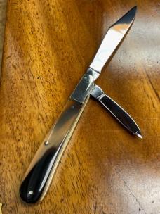 Taylor's Eye Witness Gentlemen's Clip Barlow, Clip/Pen blades with Ram's Horn covers