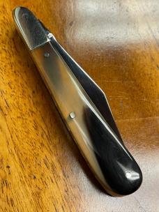 Taylor's Eye Witness Gentlemen's Clip Barlow, Clip/Pen blades with Ram's Horn covers
