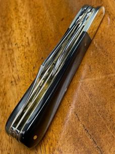 Taylor's Eye Witness Gentlemen's Clip Barlow, Clip/Pen blades with Ram's Horn covers