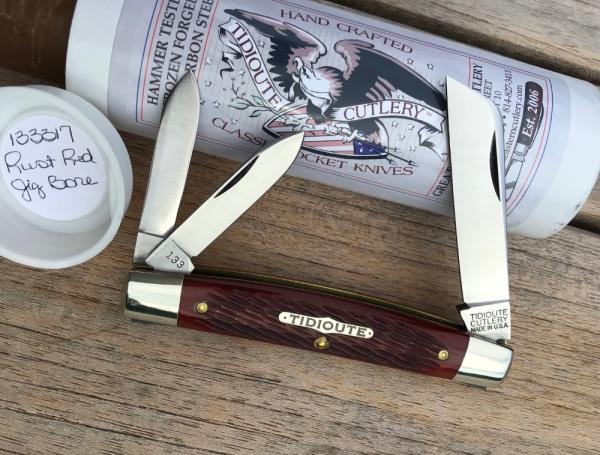 Great Eastern Cutlery 133317 Congress Split-back Whittler Rust Red Jig 1 of 125!