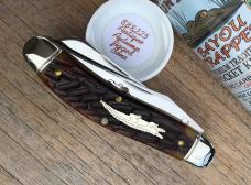 Great Eastern Cutlery 888225 Northfield Bayou Trapper Antique Autumn Jig Gator Shield!