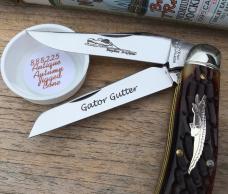 Great Eastern Cutlery 888225 Northfield Bayou Trapper Antique Autumn Jig Gator Shield!