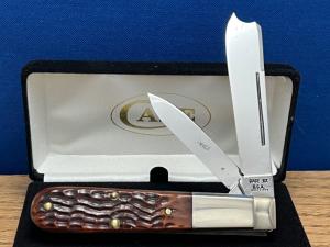 Vintage CASE XX USA 1 Arm Razor 19719 Dots Pretty Bone 6205R Step Bolsters Factory Edge 99 00 