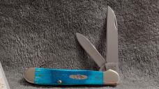 Case XX 2021 Copperhead Caribbean Blue Sawcut Bone 