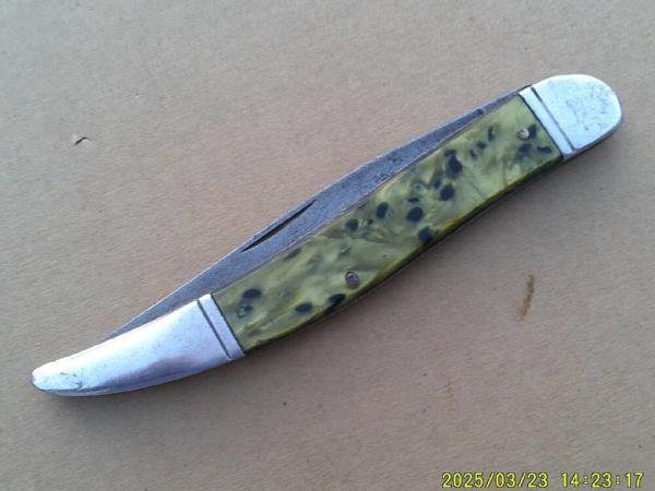 Utica Cutlery Co 5" Toothpick Green Fish Knife Utica Cutlery Co 5" Toothpick Green Fish Knife