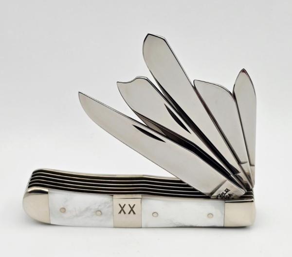 1997 Case XX Mother of Pearl 5 Blade Beast 1997 Case XX Mother of Pearl 5 Blade Beast