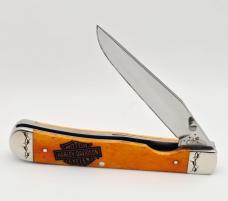 2015 Case XX Persimmon Orange Bone Harley Davidson Trapperlock 