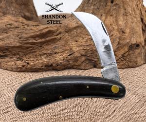 German Kunde & Cie Carbon Steel Hawkbill Vintage Folding Pocket Knife Pruner (4)